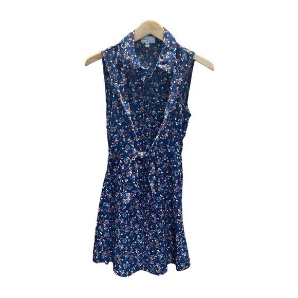 bebop by you be free Size Small Floral Dress Tie Fron Size Small (S) Navy - Picture 1 of 6